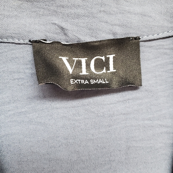 Vici Light Blue V-Neck Tunic Boxy Fit Dress‎ Size Xs - Picture 4 of 8